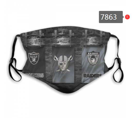 NFL 2020 Oakland Raiders #27 Dust mask with filter->nfl dust mask->Sports Accessory